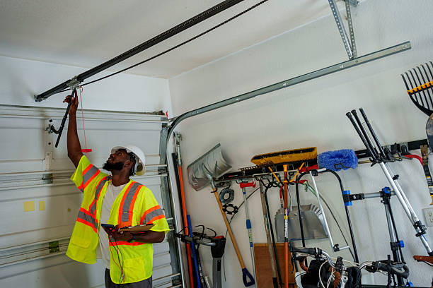 Professional Garage Door Panel Replacement technician working in San Antonio Heights, CA